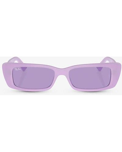 Ray-Ban Rb4425 Teru Rectangle-frame Acetate Sunglasses - Purple