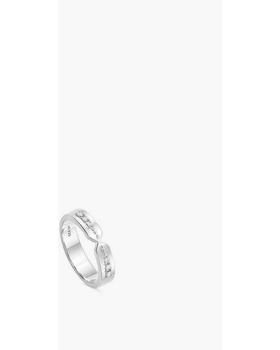 Astley Clarke Luna Sterling-silver Band Ring - White