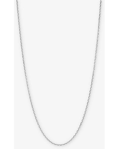 Maria Black Chain 50 Rhodium-plated Recycled Sterling- Necklace - White