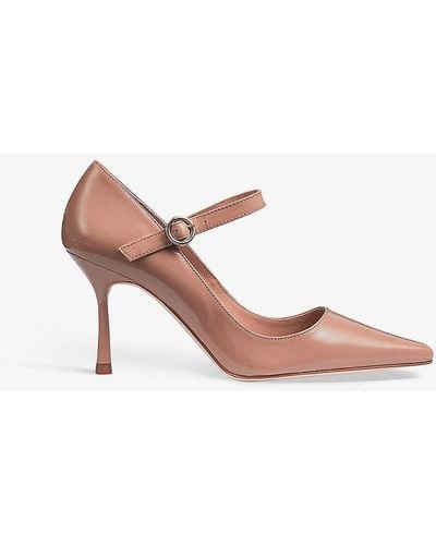 LK Bennett Camille Buckle-embellished Heeled Patent-leather Courts - Pink