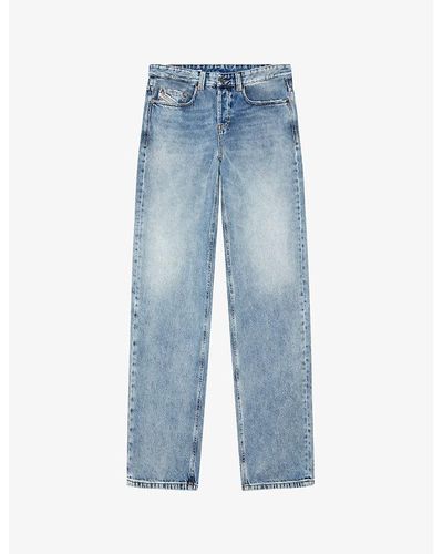 DIESEL 200 D-macro Faded-wash Relaxed-fit Jeans - Blue