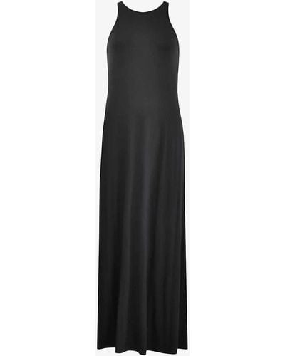 Ro&zo Round-neck Sleeveless Jersey Maxi Dress - Black