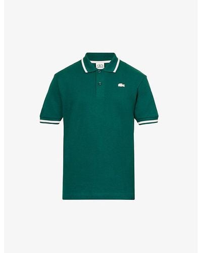 Lacoste Le Fleur* X Brand-patch Regular-fit Cotton-piqué Polo Shirt X - Green