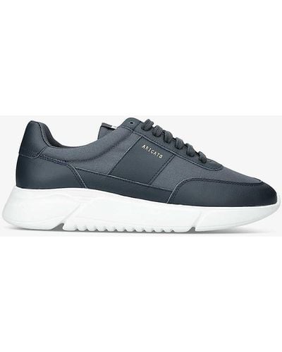 Axel Arigato Vy Genesis Vintage Runner Leather And Recycled-polyester Trainers - Blue