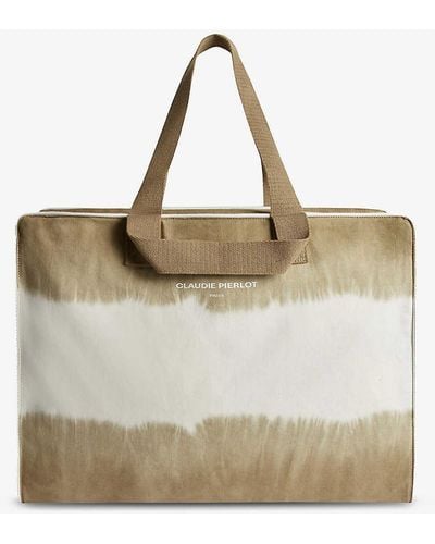 Claudie Pierlot Tie-dye Large Cotton Tote Bag - Natural