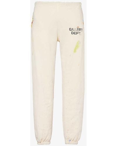 GALLERY DEPT. Branded Paint-print Cotton-jersey jogging Botto - Natural