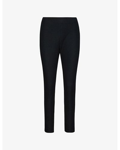 Whistles Tapered Mid-rise Stretch-twill Pants - Black