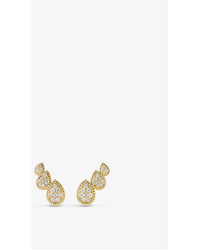 Boucheron Serpent Bohème Diamants 18ct -gold And 0.98ct Diamond Earrings - Yellow