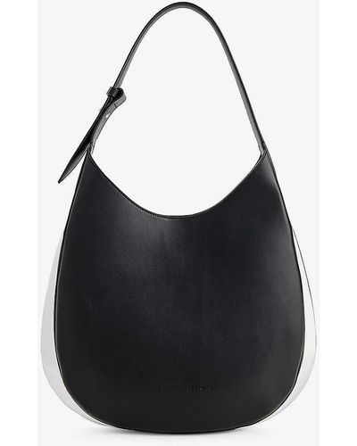 Benedetta Bruzziches Amalia Metallic-panel Leather Hobo Bag - Black