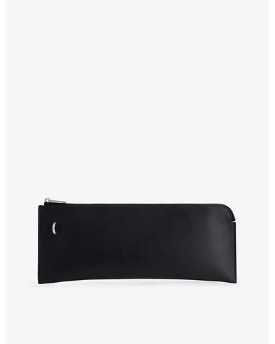 Rick Owens Brand-debossed Leather Wallet - Black