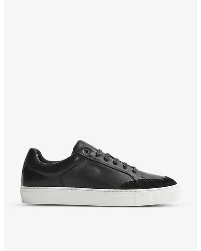 Reiss Ashley Low-top Leather Trainers - Black