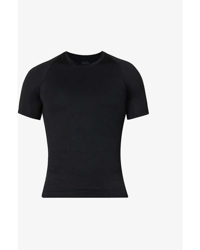Spanx Ultra-sculpt Seamless Crewneck Stretch-jersey T-shirt - Black
