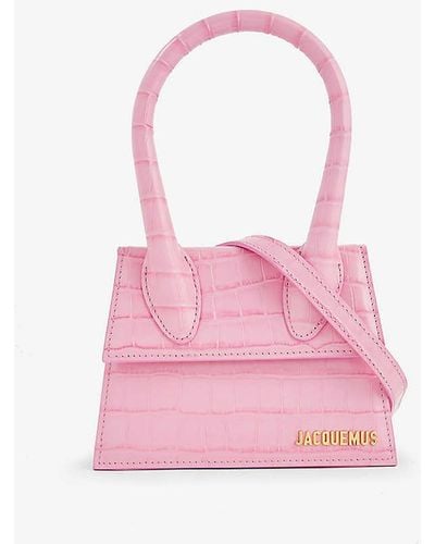 Jacquemus Le Chiquito Medium Leather Top Handle Bag - Pink