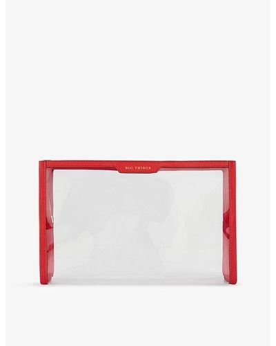 Anya Hindmarch Big Things Embossed Woven Pouch - White