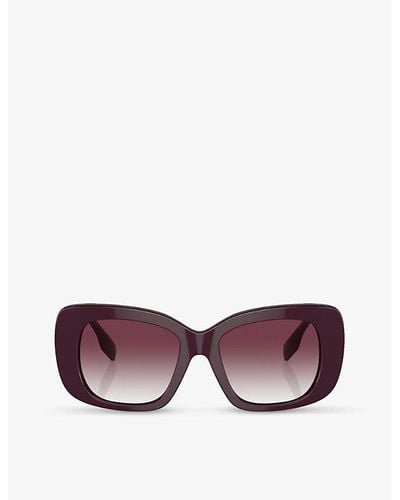 Burberry Be4410 Square-frame Acetate Sunglasses - Purple