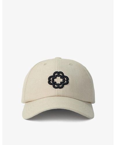 Maje Logo-embroidered Cotton Cap - Natural