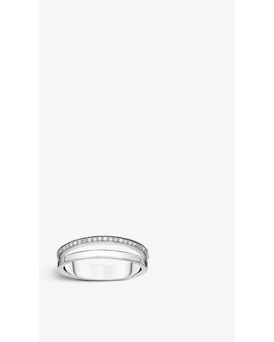 Thomas Sabo Open Sterling-silver And Zirconia Ring - White