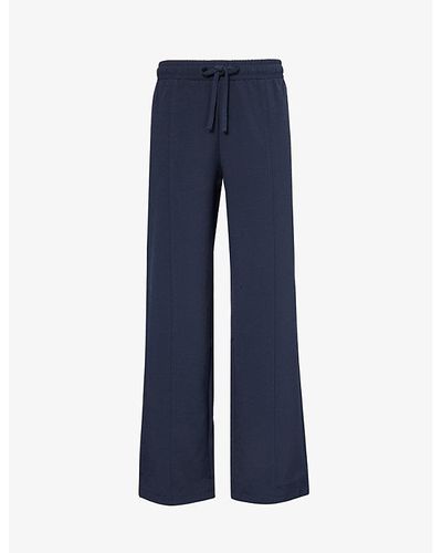 4th & Reckless Teya Straight-leg Mid-rise Stretch-woven Trousers - Blue