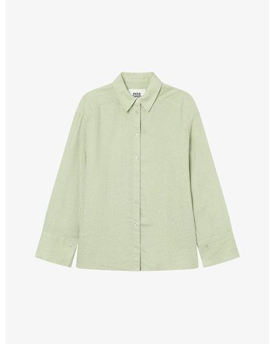 Twist & Tango Alexandria Relaxed-fit Linen Shirt - Green