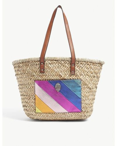 Kurt Geiger Kensington Straw Basket Bag - Multicolour