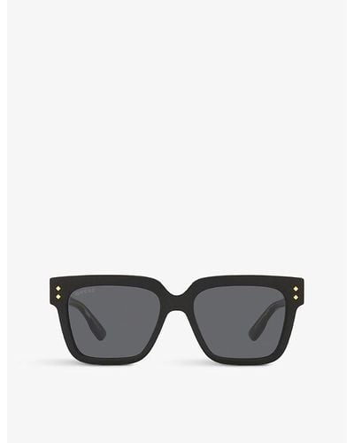 Gucci gg1084s Square-frame Acetate Sunglasses - Black