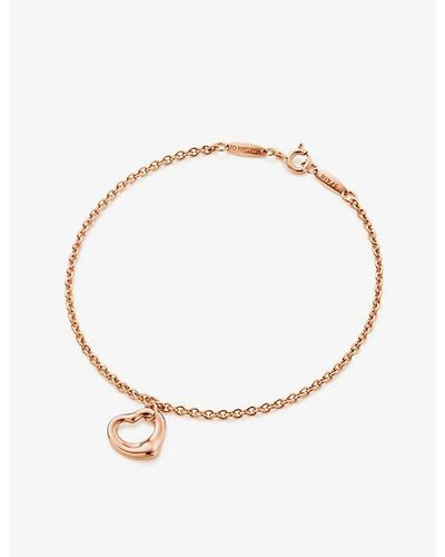 Tiffany & Co. Open Heart 18ct Rose-gold Bracelet - Natural