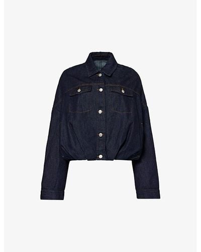 Dries Van Noten Spread-collar Relaxed-fit Denim Jacket - Blue