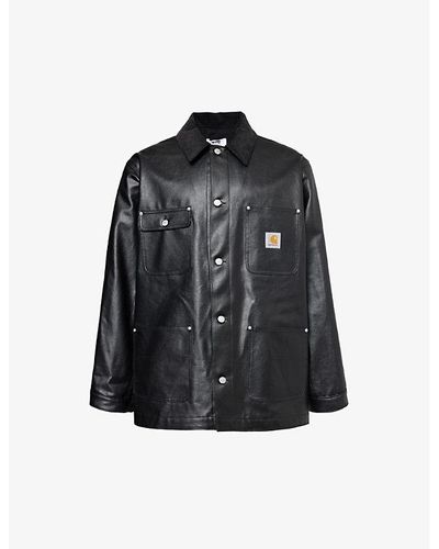 Junya Watanabe Man X Carhartt Wip Brand-patch Cotton Jacket - Black