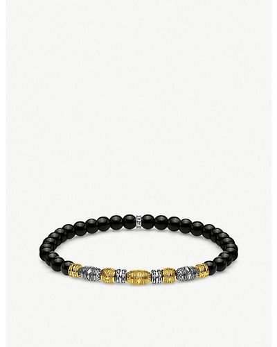 Thomas Sabo Lucky Charms 18ct Gold-plated And Sterling-silver Beaded Bracelet - Black