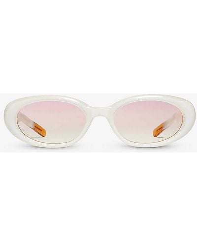 Gentle Monster Bandoneon S Wc6 Oval-frame Acetate Sunglasses - Multicolour