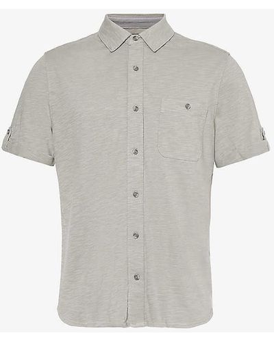 PAIGE Brayden Patch-pocket Regular-fit Cotton Shirt - Grey