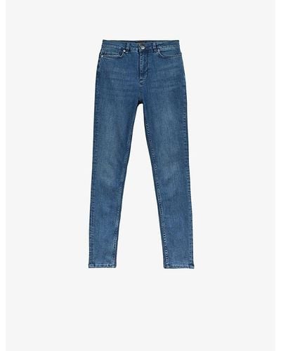 Ted Baker Geon Skinny High-rise Stretch-denim Jeans - Blue