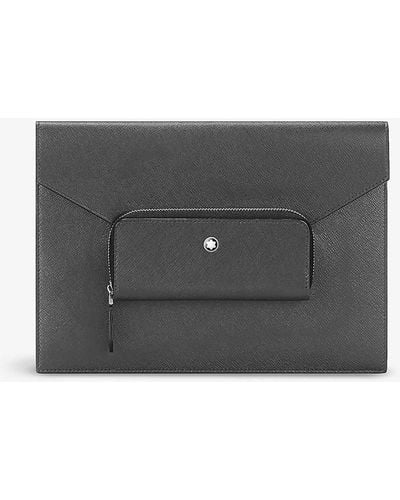 Montblanc Sartorial Grained-leather Pouch - Black