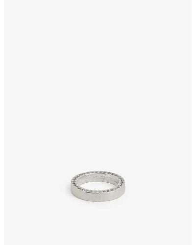 Hatton Labs Spikes Sterling- And Cubic-zirconia Ring - White