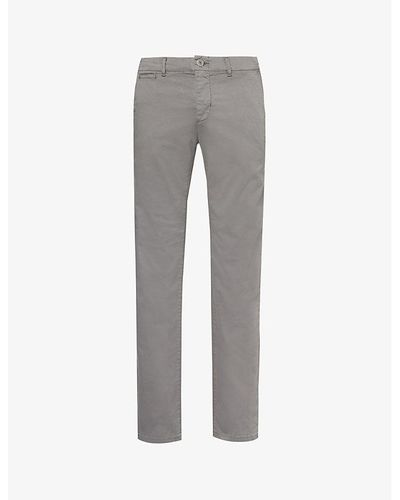 PAIGE Danford Regular-fit Slim-leg Stretch-cotton Chino Trousers - Grey