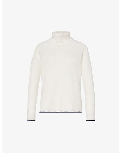 Aspiga Lyla Roll-neck Relaxed-fit Wool Sweater - White