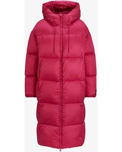 HUGO Brand-patch Padded Shell Coat X - Red