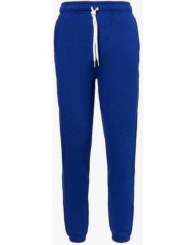 Polo Ralph Lauren Logo-embroidered Elasticated-waist Cotton-blend jogging Bottoms X - Blue