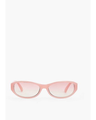 Le Specs Dont Cha Oval-frame Polycarbonate Sunglasses - Pink