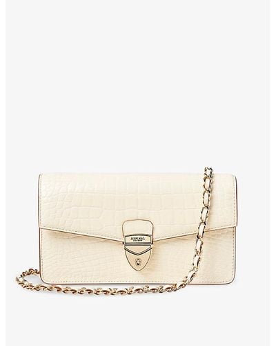 Aspinal of London Mayfair Leather Clutch - Natural