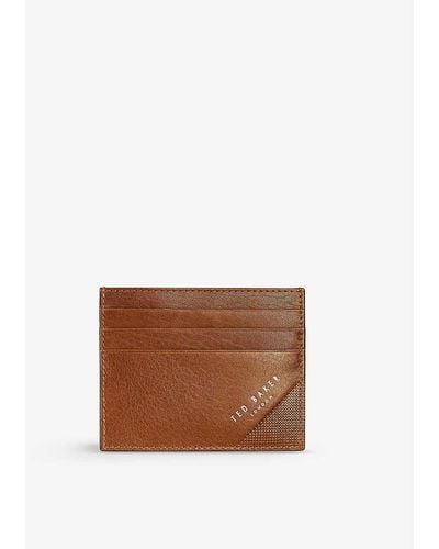 Ted Baker Rifle Leather Cardholder - Brown