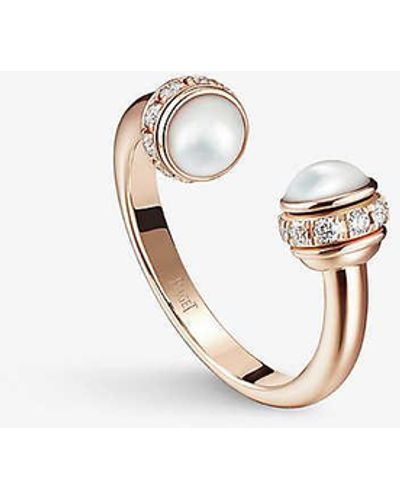 Piaget Possession 18ct Rose-gold, 0.2ct Brilliant-cut Diamond And Pearl Ring - White
