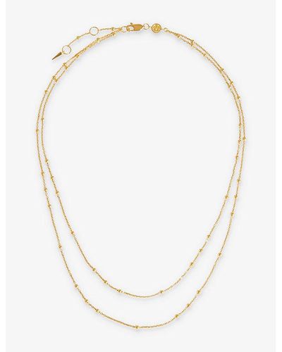 Missoma Double Chain 18ct Yellow -plated Vermeil 925 Sterling-silver Necklace - Metallic