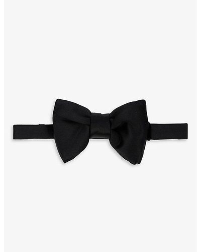 Tom Ford Satin-texture Silk Bow Tie - Black