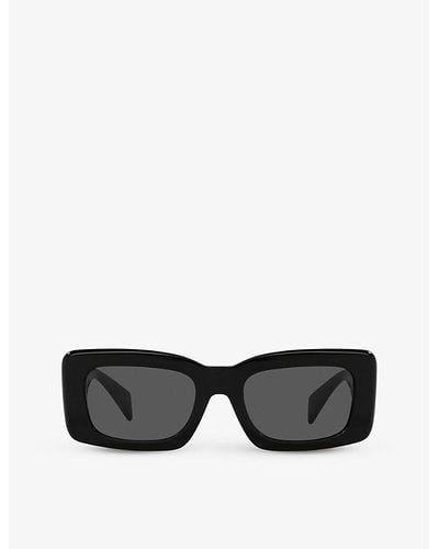 Versace Ve4444u Endless Greca-hardware Acetate Sunglasses - Black