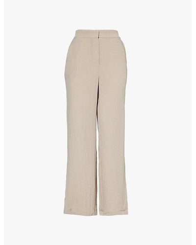 Pretty Lavish Remy Regular-fit Mid-rise Woven Pants - Natural