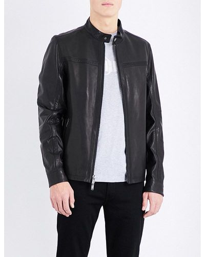 Michael kors james clearance dean leather jacket