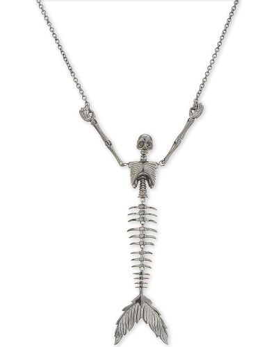Vivienne Westwood Ariel Mermaid Skeleton Necklace - Metallic