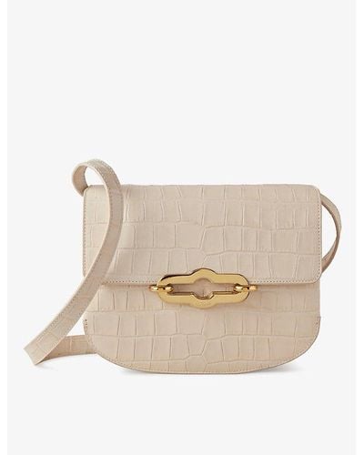 Mulberry Pimlico Croc-embossed Leather Cross-body Bag - Natural