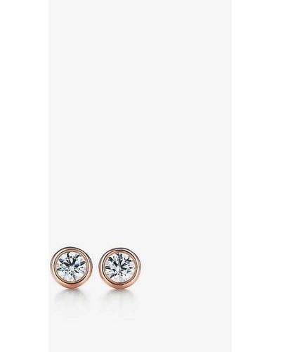 Tiffany & Co. Diamonds By The Yard® Diamond And 18ct Rose-gold Stud Earrings - White